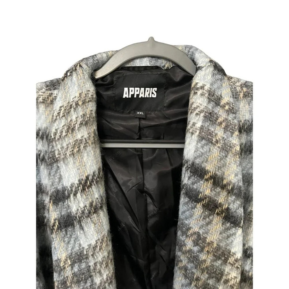Apparis Sadia Jacket Plaid Collared Neck Size XXL - Picture 5 of 7